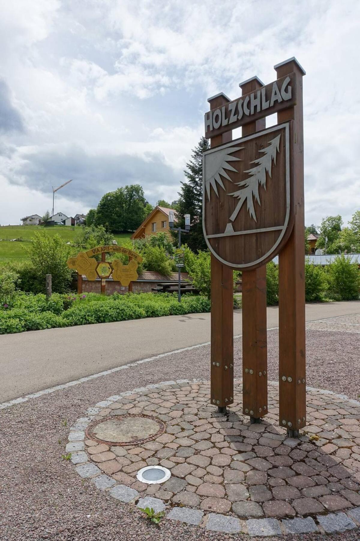 Blick In Den Garten Holzschlag Exteriör bild